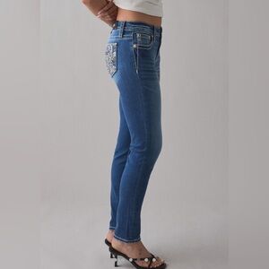 Miss Me  jeans size 30 Fleur de Les pocket style skinny jeans Like new,